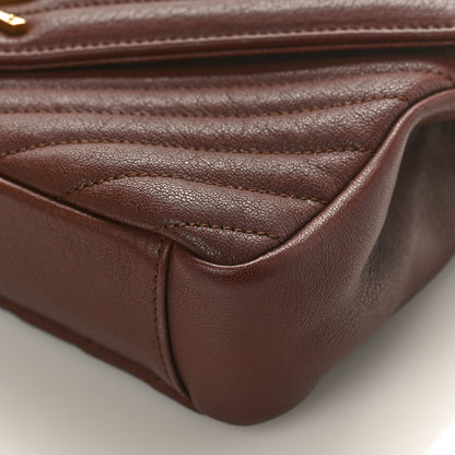 Saint Laurent Calfskin Matelasse Chevron Monogram Medium College Bag Brick 8 of 10