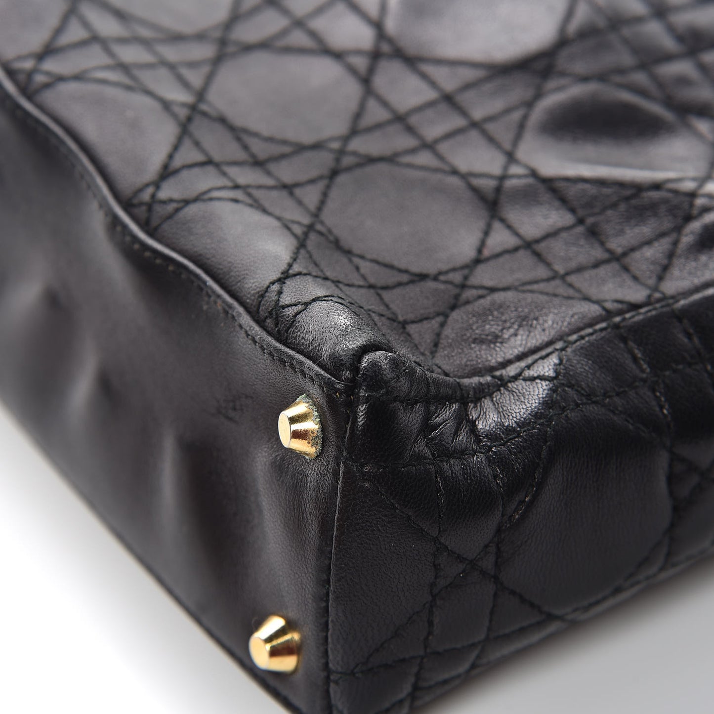 Lambskin Cannage Mini Lady Dior Black