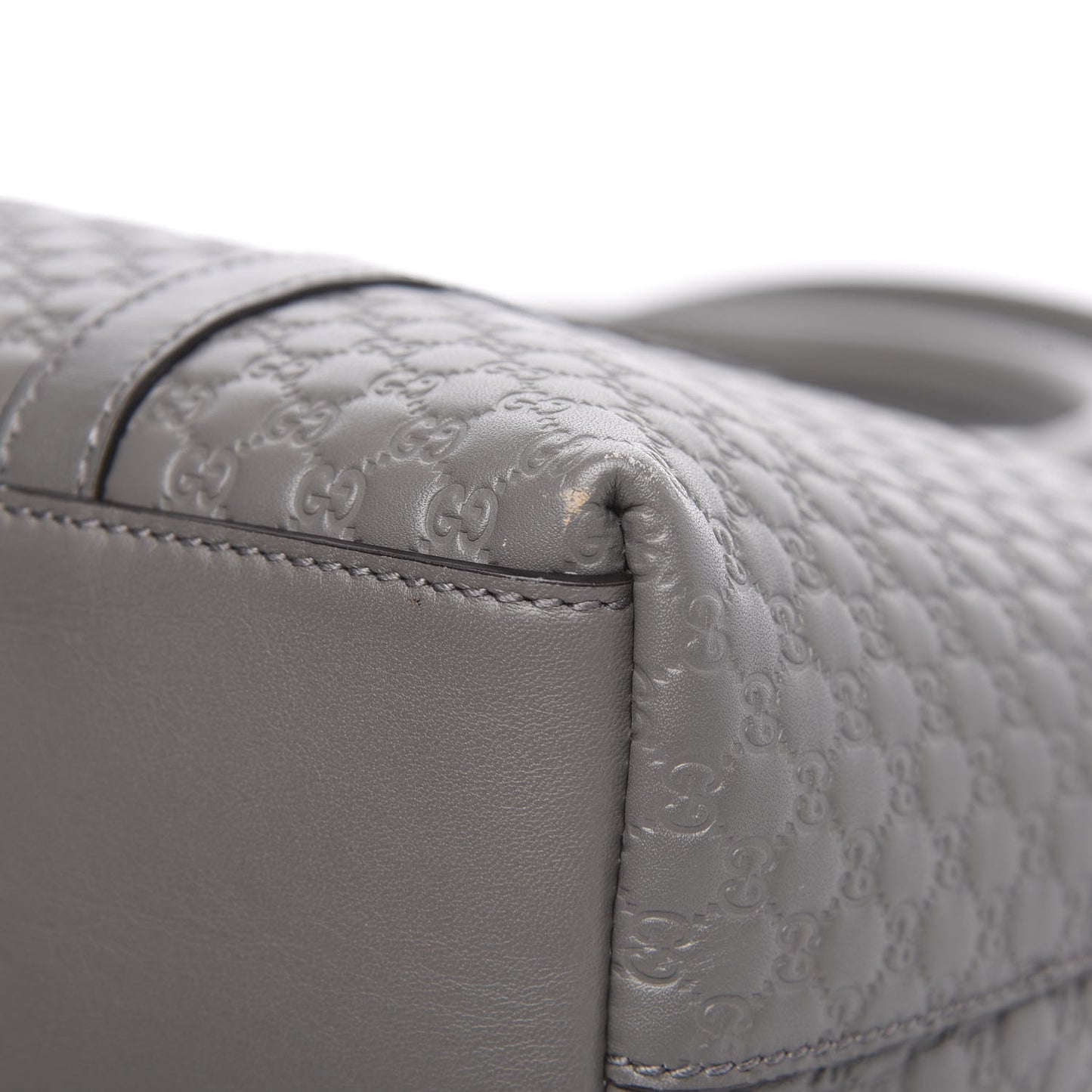 Soft Microguccissima Small Zippered Satchel Loess
