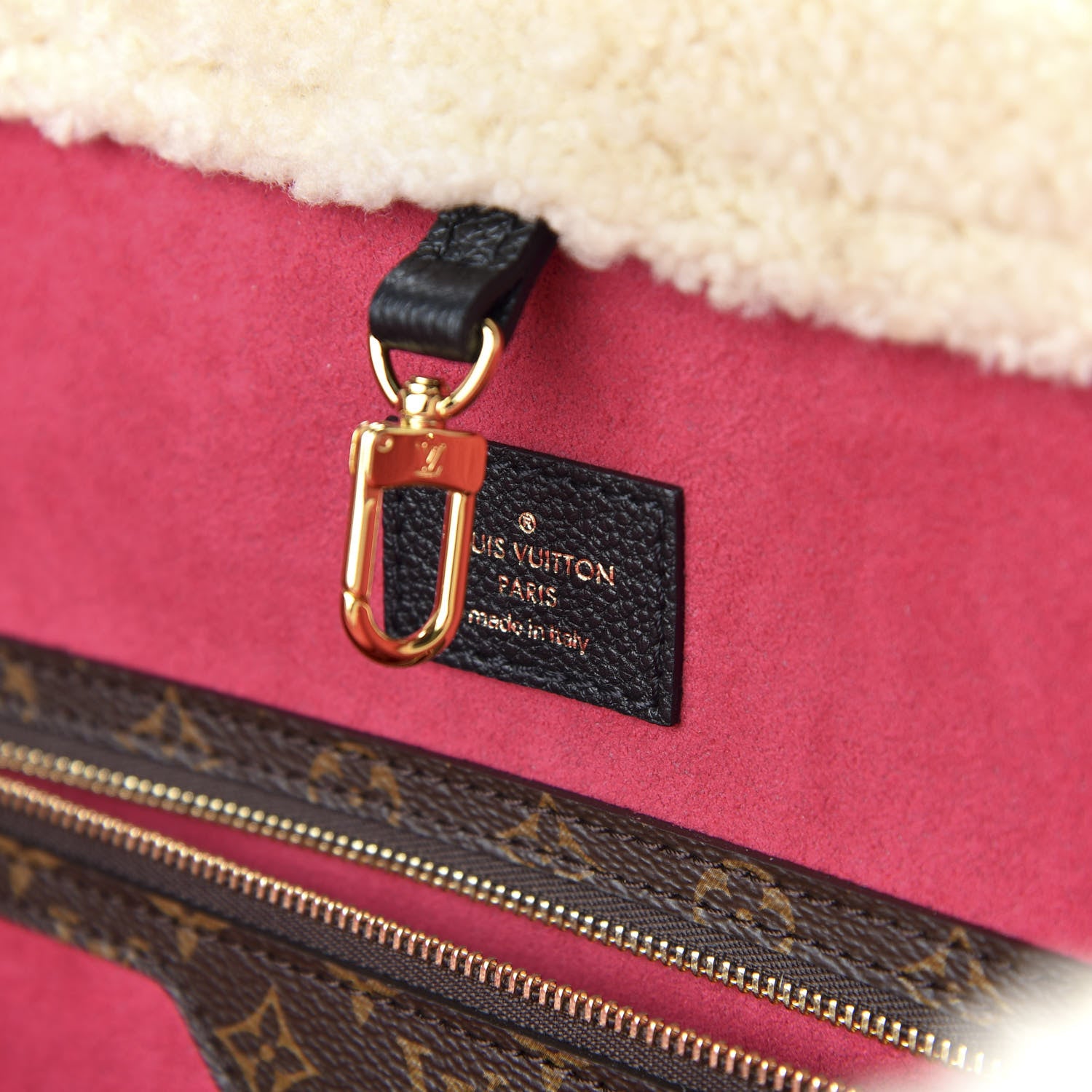 Louis Vuitton Calfskin Monogram Teddy Neverfull MM Black 9 of 10