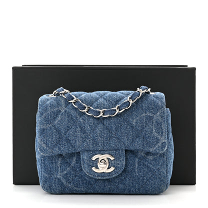 Chanel Denim CC Quilted Mini Square Flap Blue 12 of 12