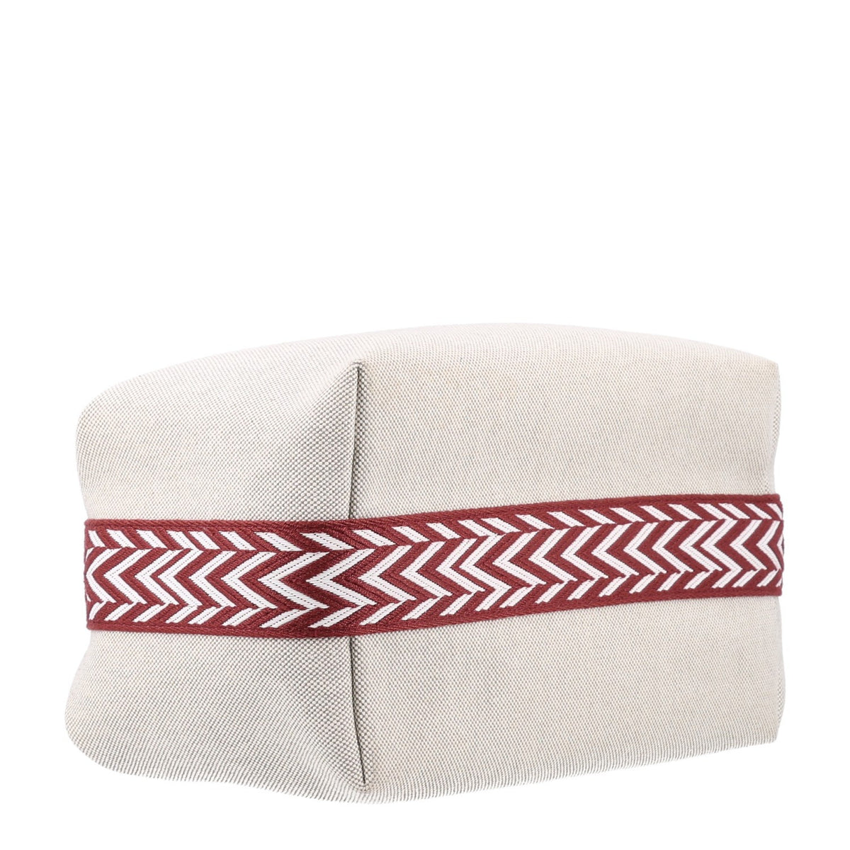 Hermes Canvas Large Bride-A-Brac Pouch Natural Rouge H 4 of 9