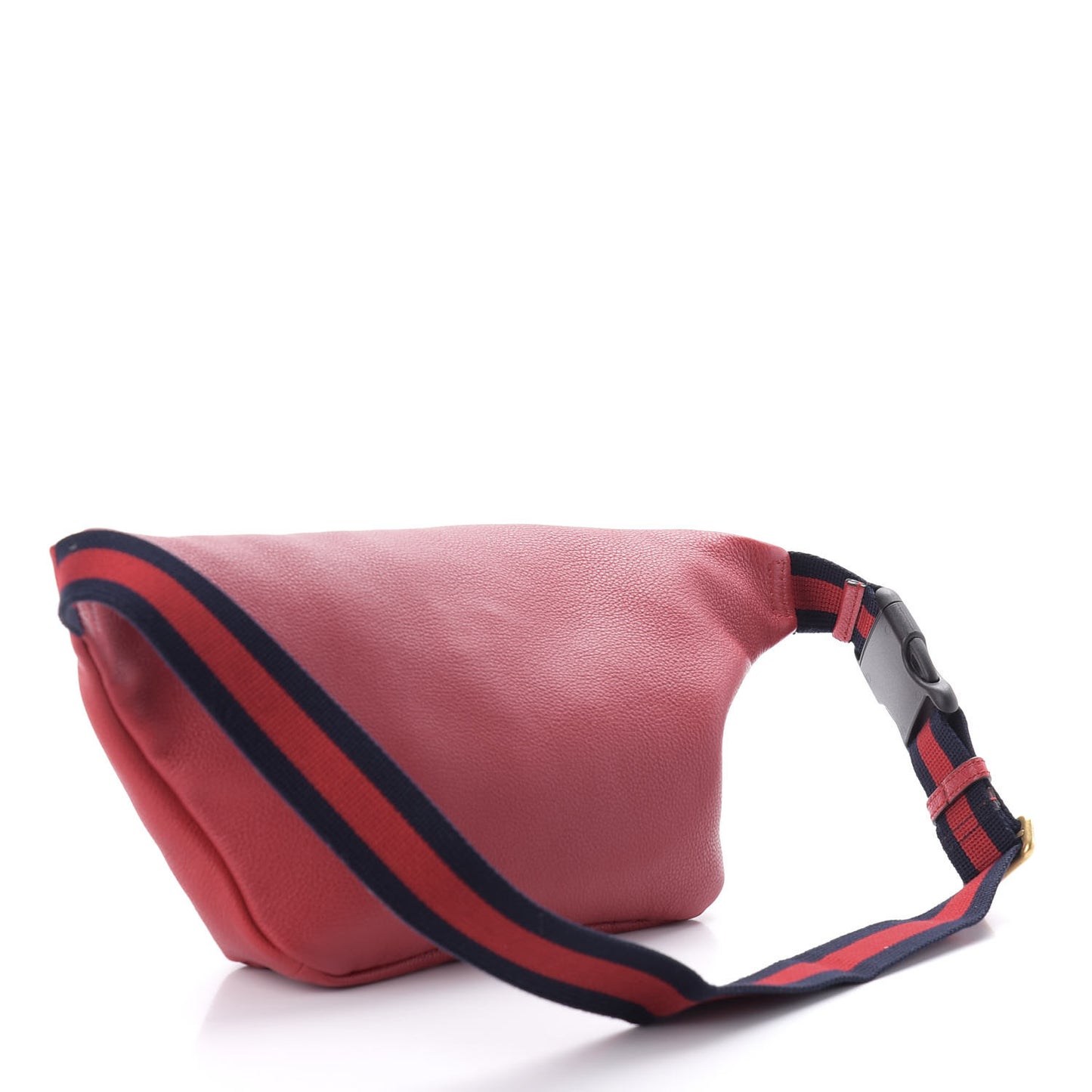 Grained Calfskin Logo Belt Bag Hibiscus Red