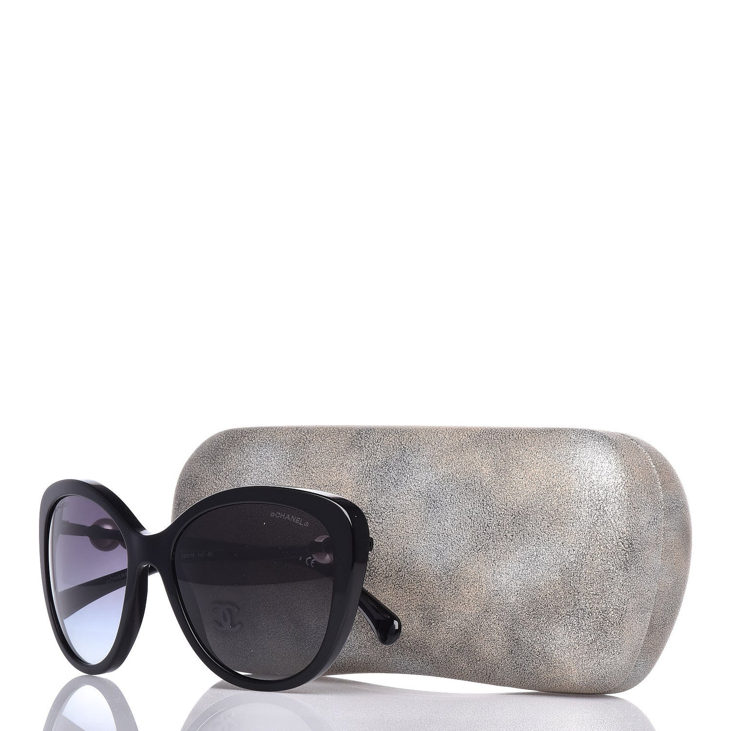 Acetate Pearl Butterfly Sunglasses 5338-H Black