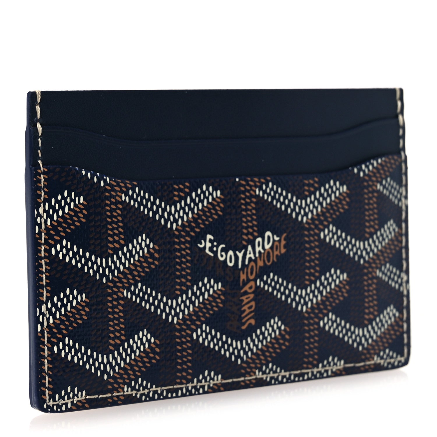 Goyard Goyardine Saint Sulpice Card Holder Navy 3 of 7