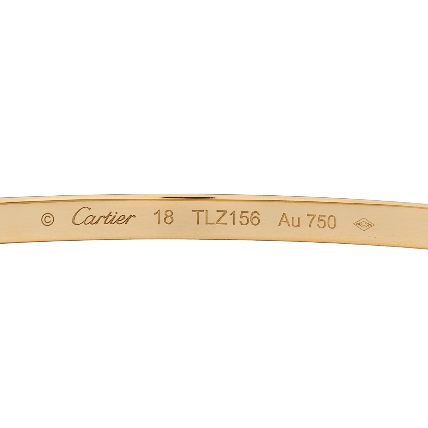 Cartier 18K Yellow Gold 6 Diamond Small LOVE Bracelet 18 3 of 5