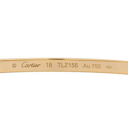 Cartier 18K Yellow Gold 6 Diamond Small LOVE Bracelet 18 3 of 5
