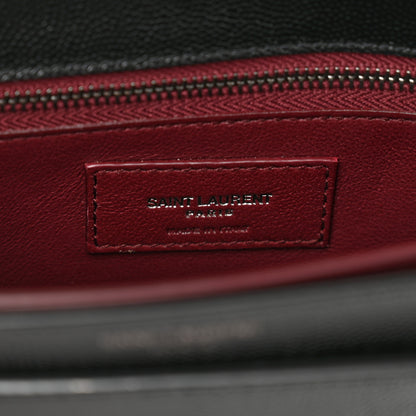 Saint Laurent Grain De Poudre Monogram Cassandra Clasp Bag Black Rouge Legion 6 of 10