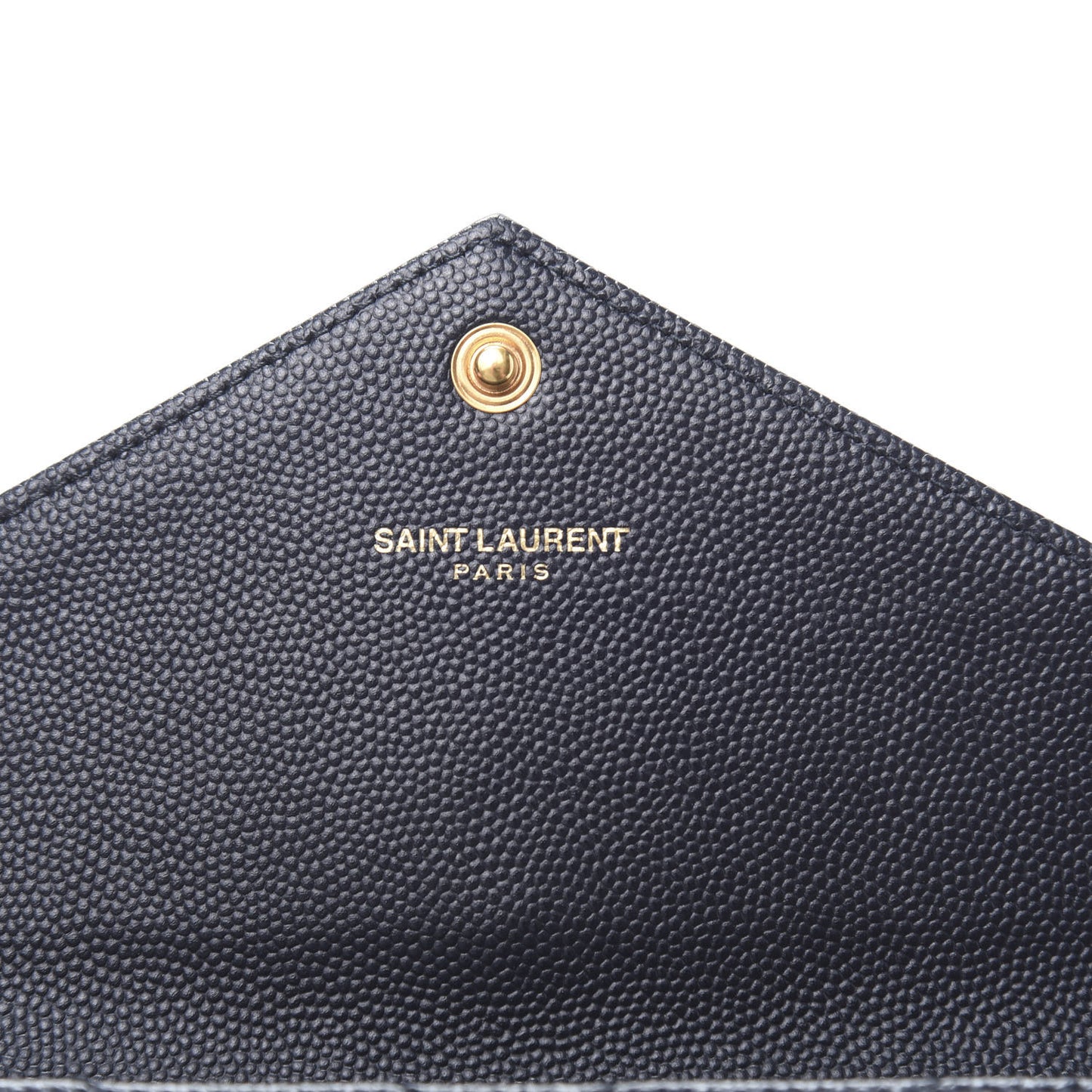 Grain De Poudre Matelasse Chevron Monogram Flap Wallet Black