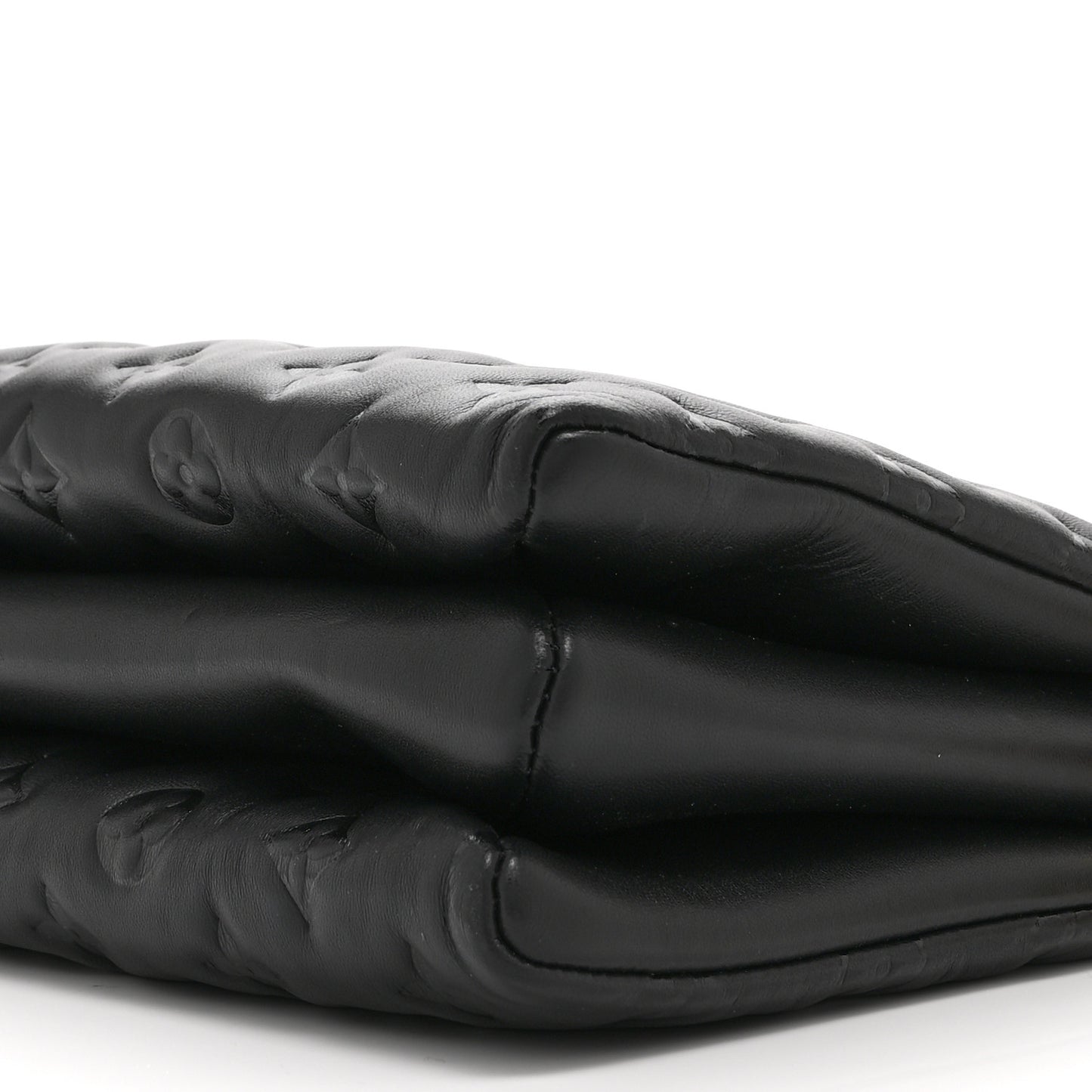 Lambskin Embossed Monogram Coussin PM Black