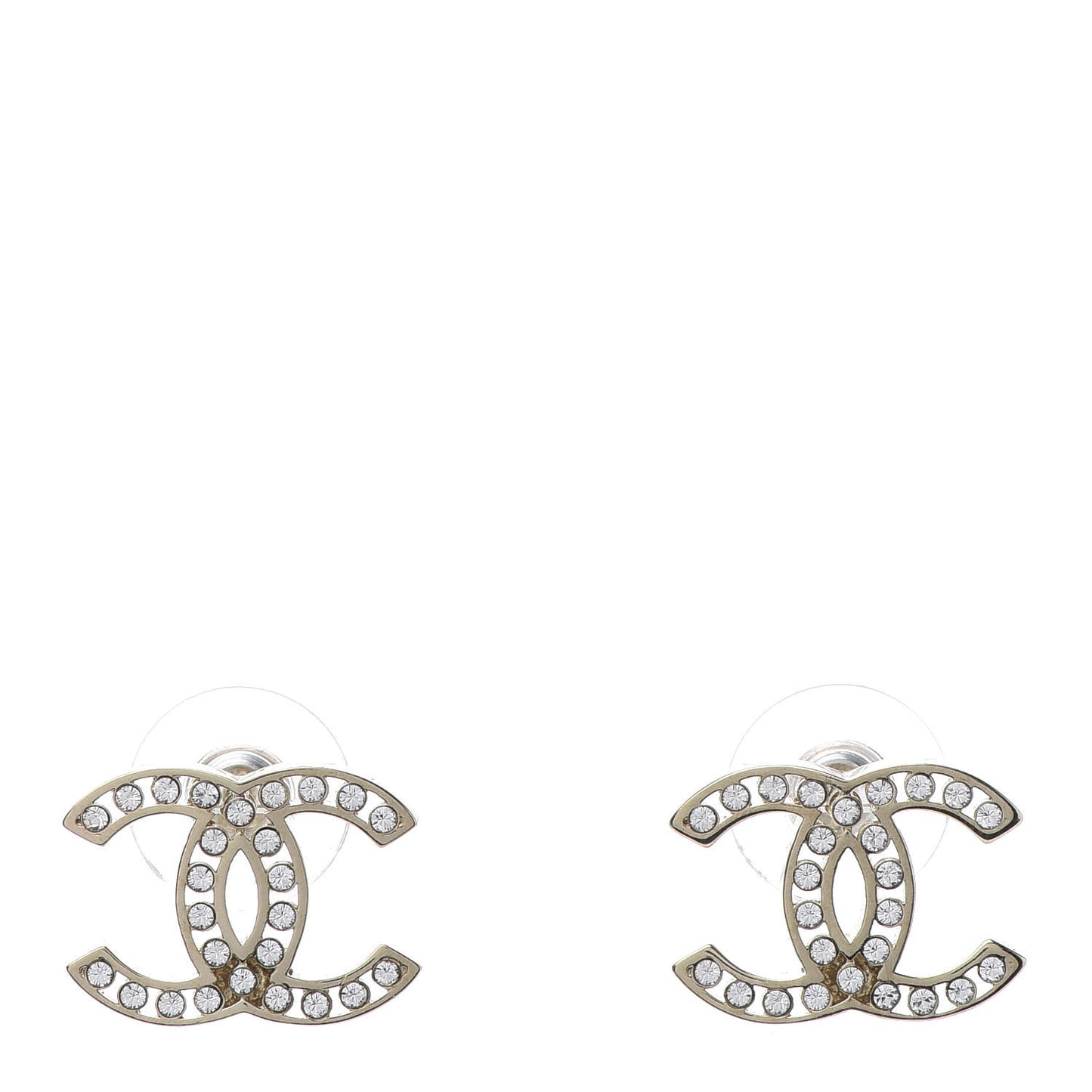 Crystal CC Large Earrings Gold