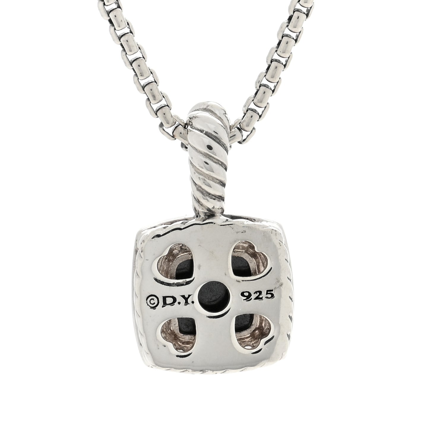 Sterling Silver Diamond Black Orchid 7mm Petite Albion Necklace