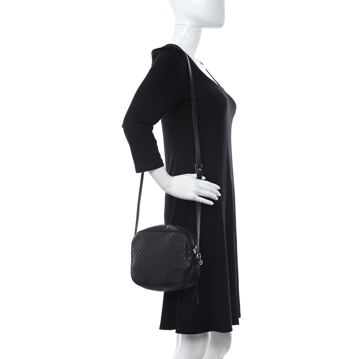 Microguccissima Mini Bree Messenger Bag Black