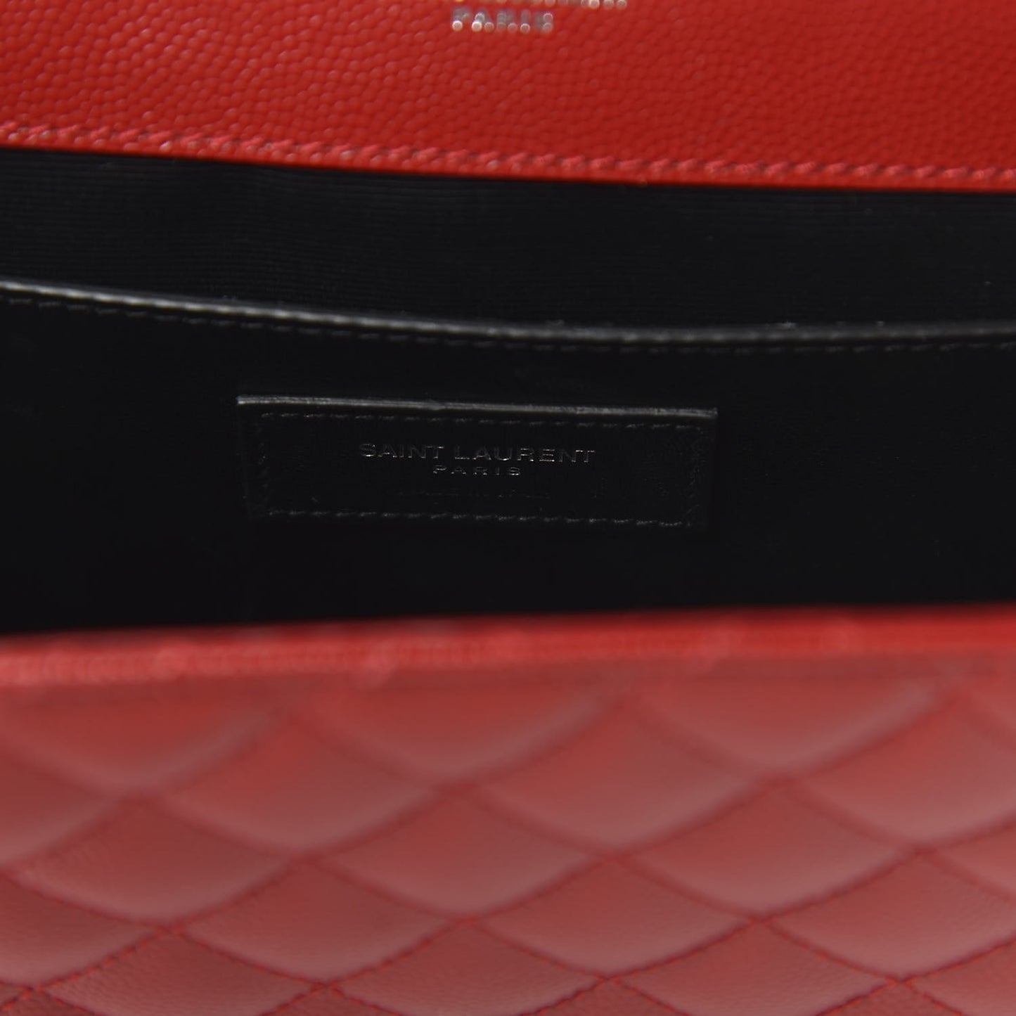 Grain De Poudre Textured Mixed Matelasse Triquilt Medium Monogram Satchel Rouge Eros
