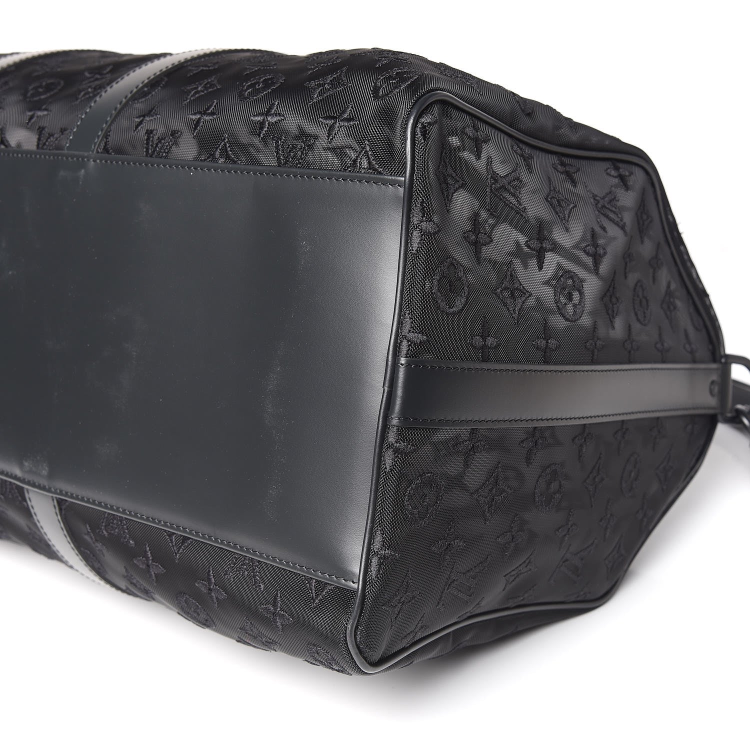 Louis Vuitton Monogram See Through Keepall Bandouliere 50 Black 6 of 8