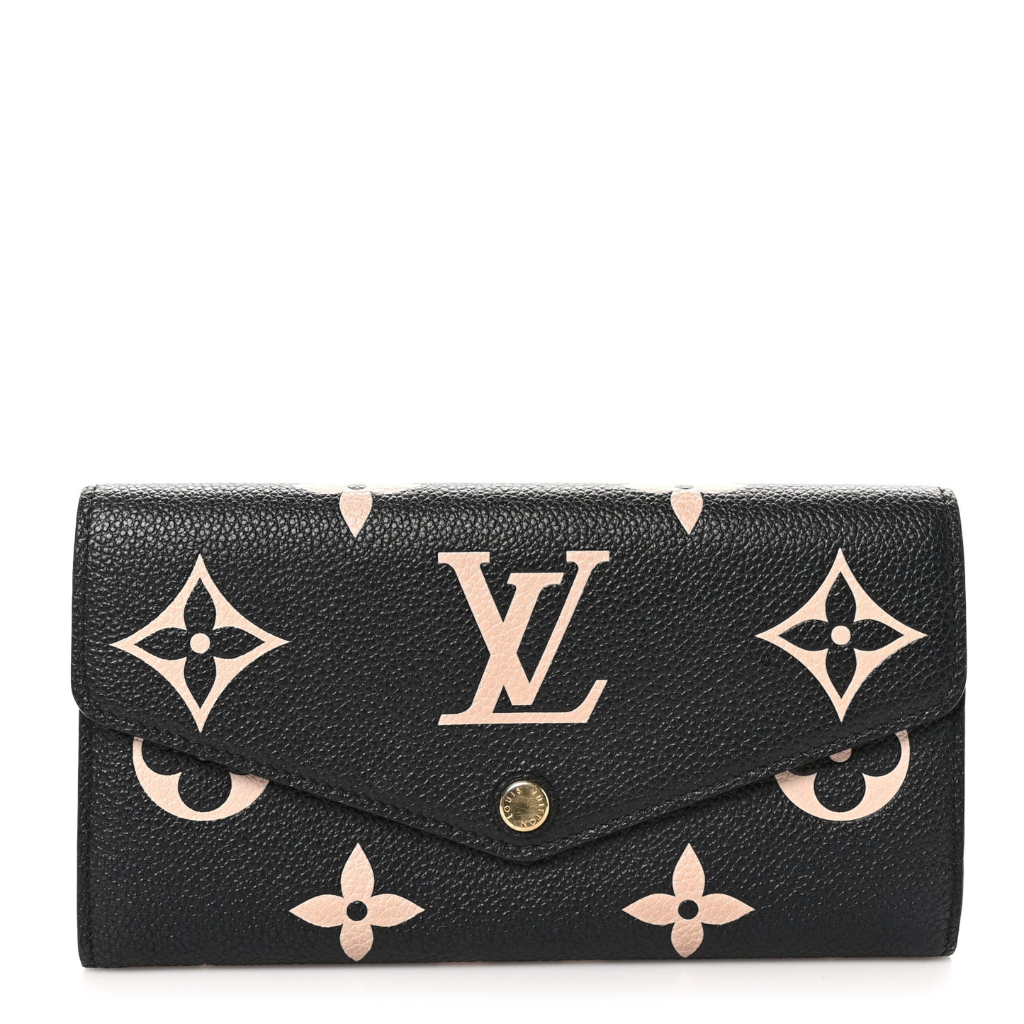 Monogram Empreinte Giant Sarah Wallet Black Beige