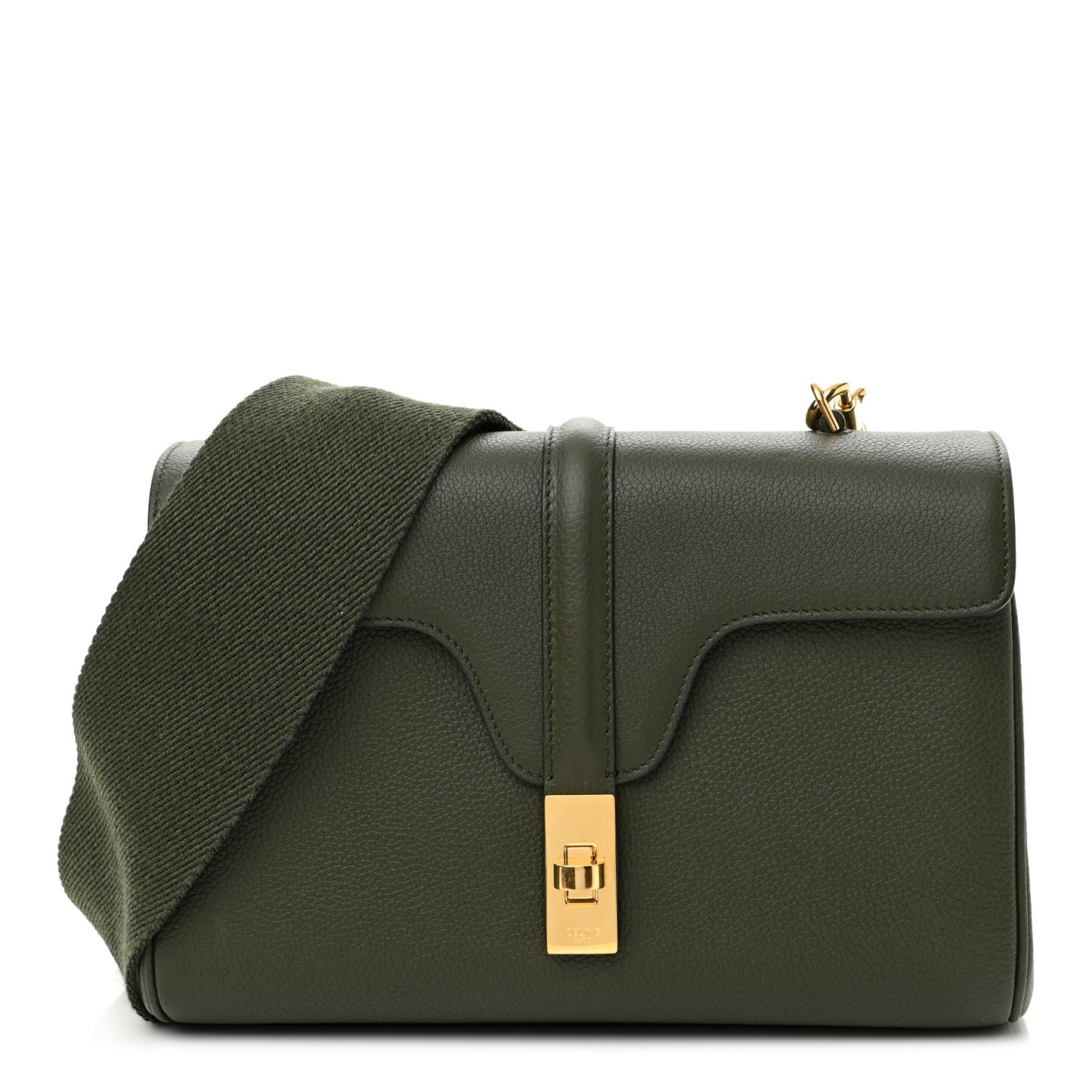 Supple Calfskin Teen 16 Crossbody Bag Army Green