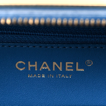 Chanel Lambskin Quilted Medium Trendy CC Bowling Bag Blue 6 of 10