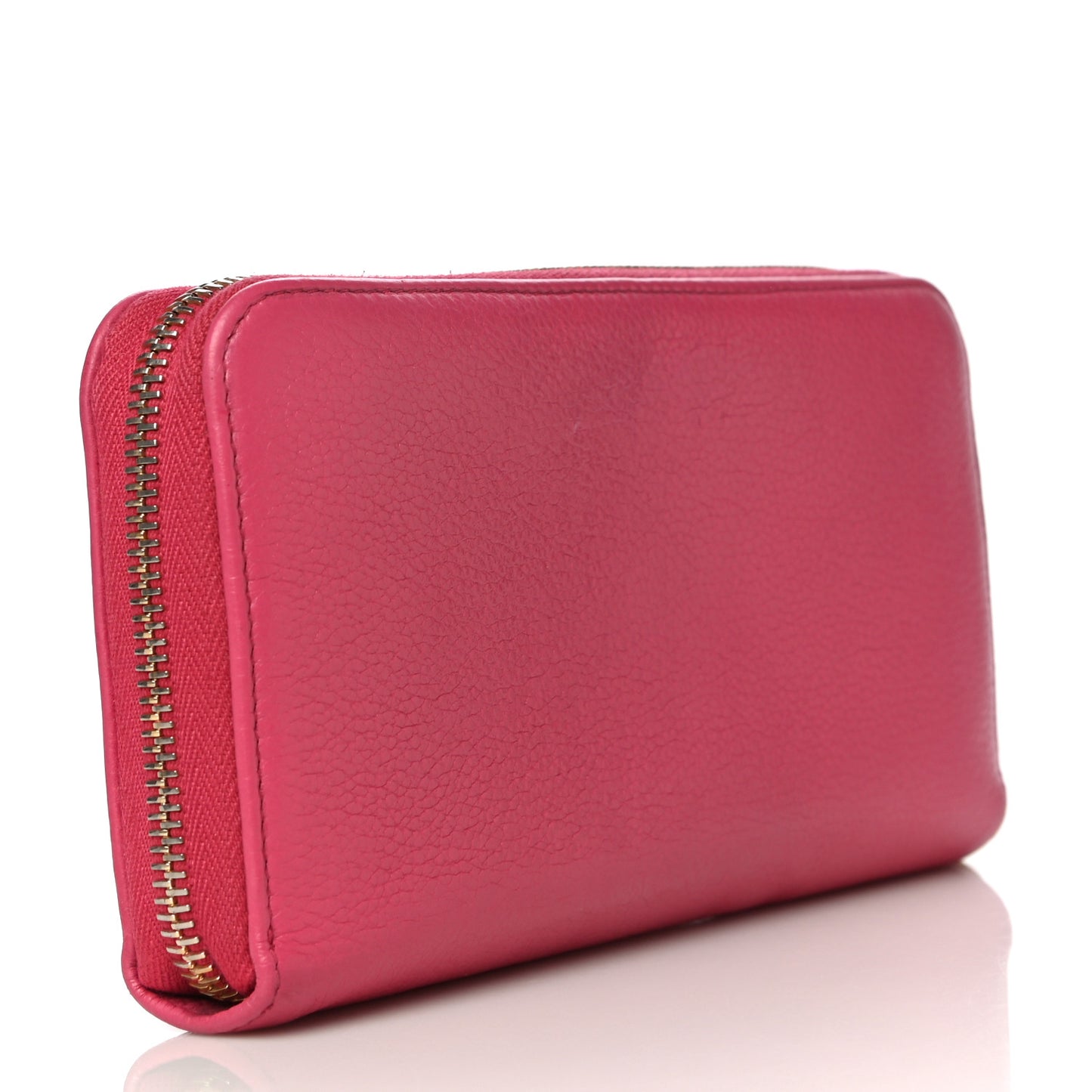 Vitello Daino Zip Around Wallet Peonia
