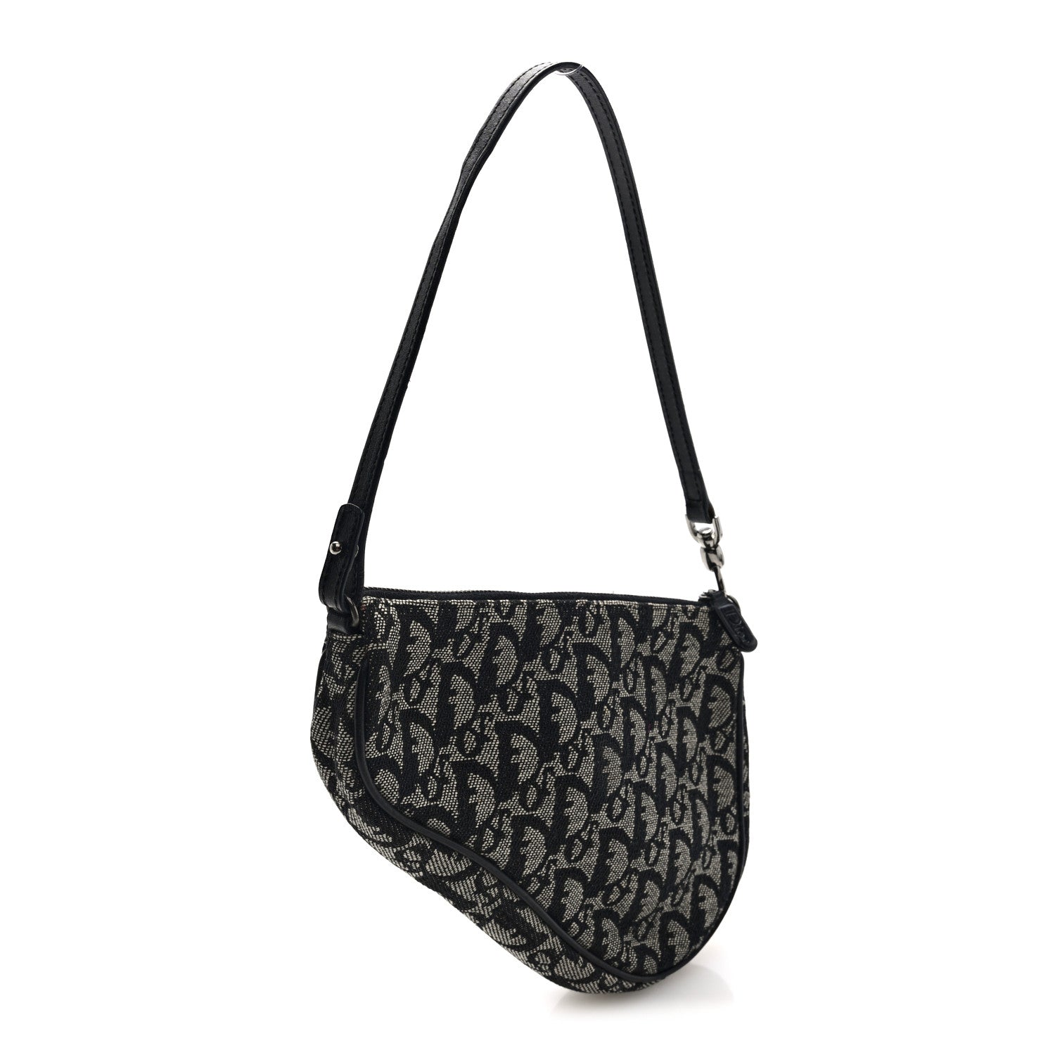 Christian Dior Monogram Mini Saddle Pochette Black 3 of 10