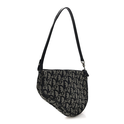 Christian Dior Monogram Mini Saddle Pochette Black 3 of 10