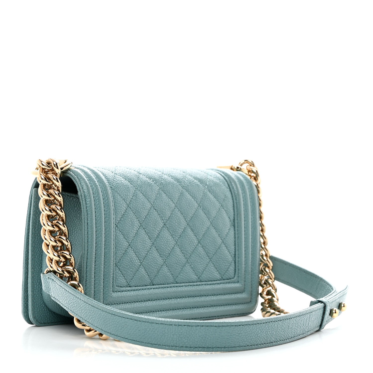 Chanel Caviar Quilted Small Boy Flap Light Blue 2 of 10