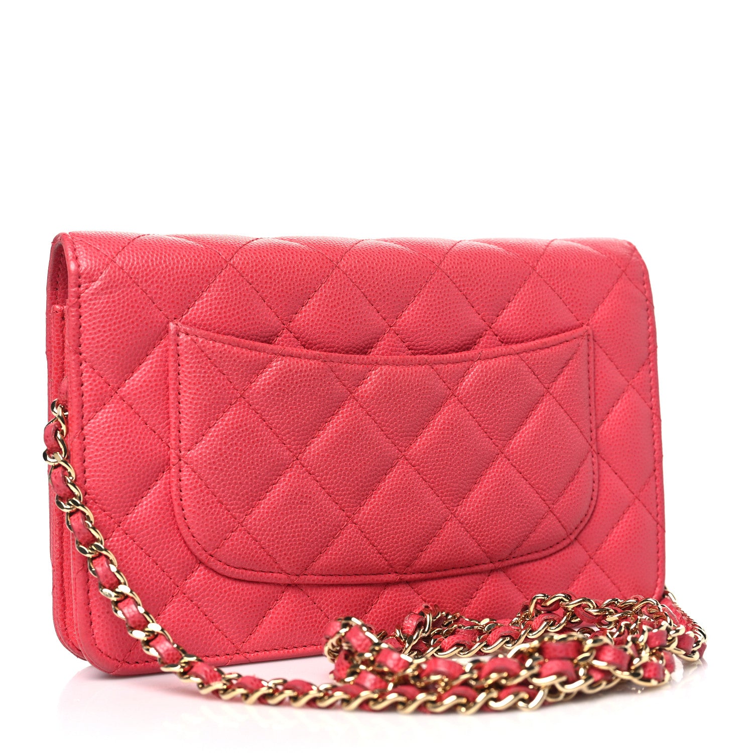 Chanel Caviar Quilted Wallet on Chain WOC Pink 3 of 14