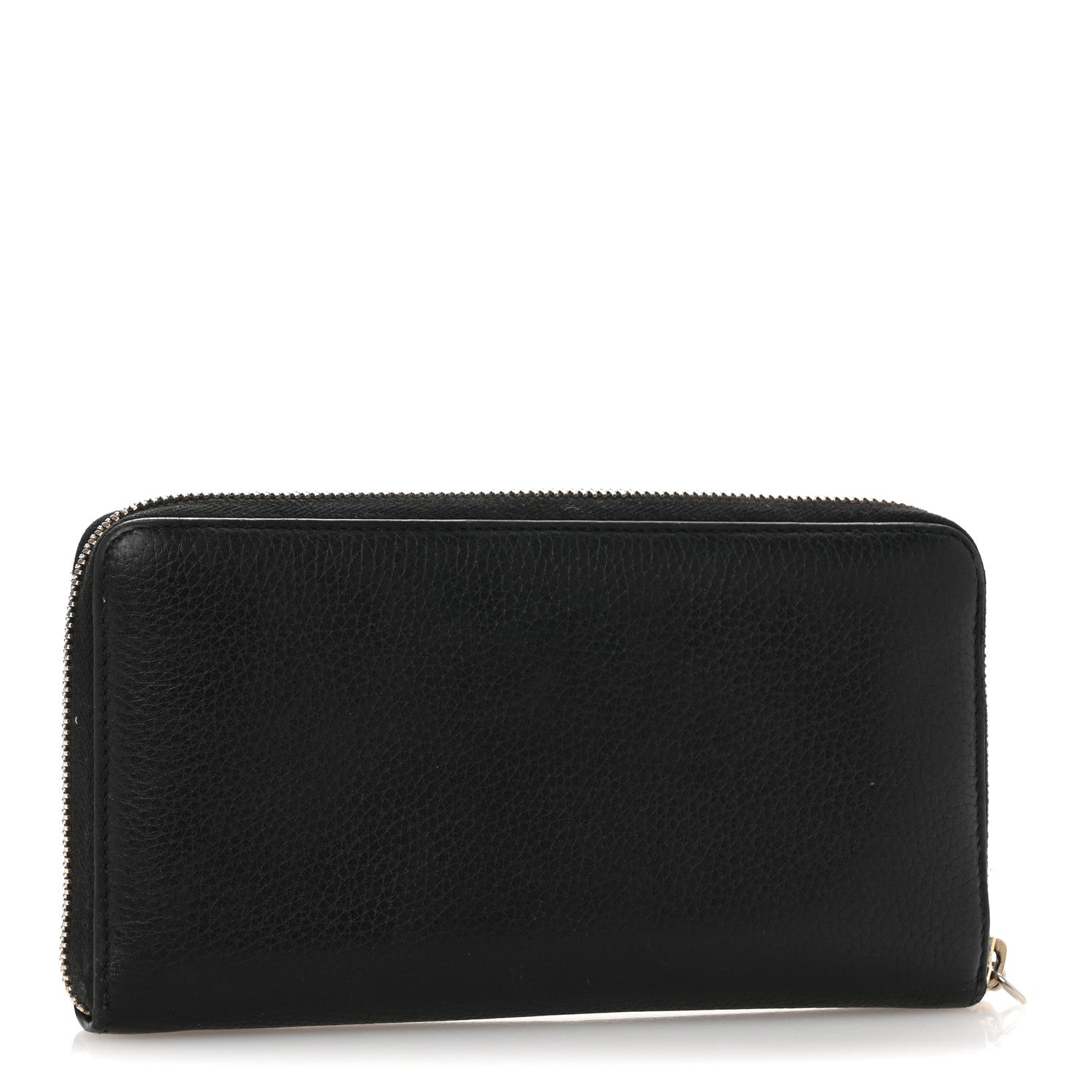 Gucci Pebbled Calfskin Soho Zip Around Wallet Black 3 of 12