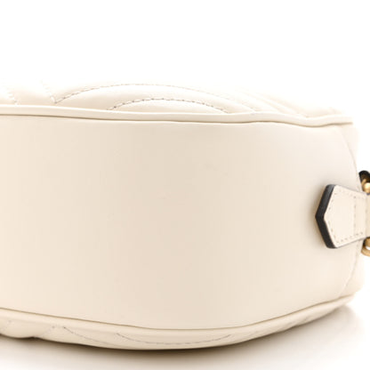 Gucci Calfskin Matelasse Small GG Marmont Chain Shoulder Bag White 10 of 10