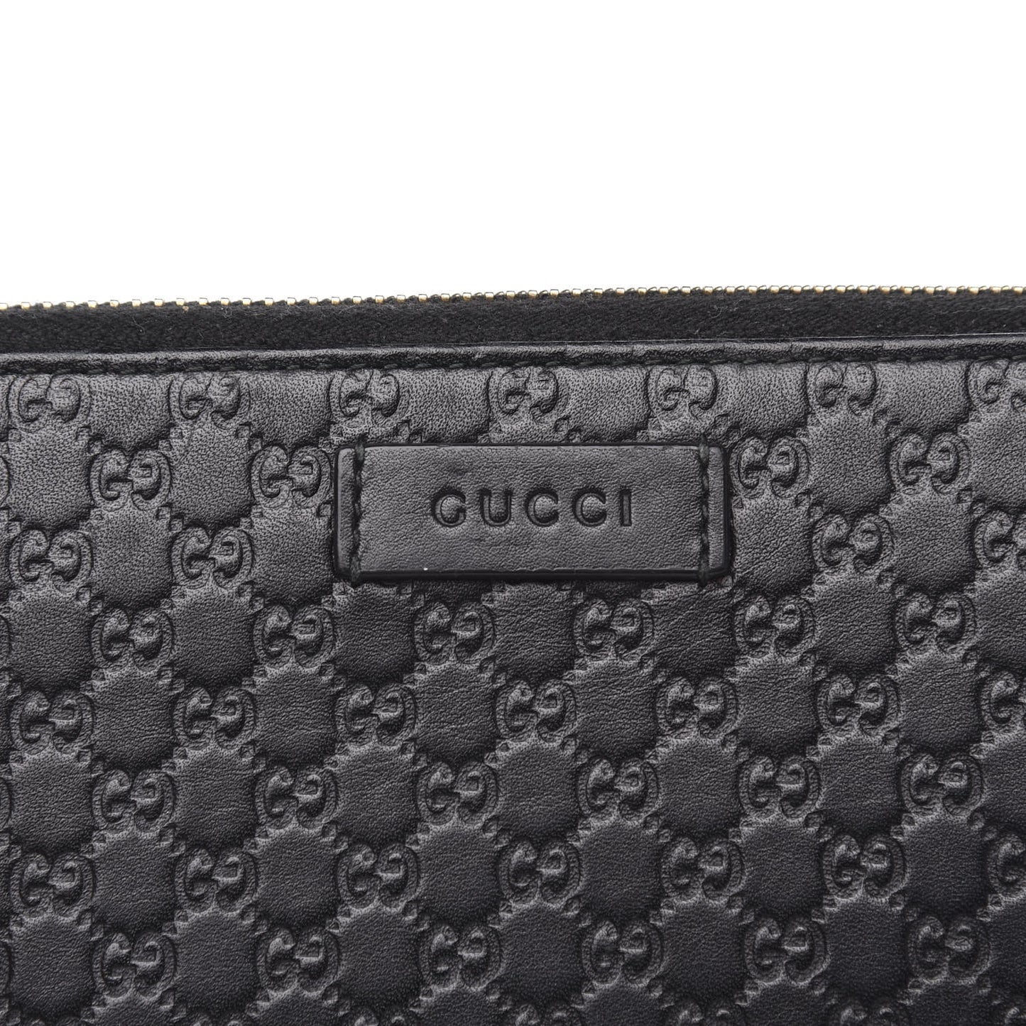 Microguccissima Zip Around Wallet Black