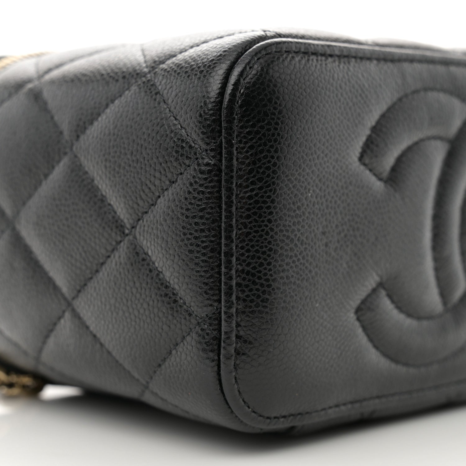 Chanel Caviar Quilted Small Vanity Case With Chain Black 9 of 11