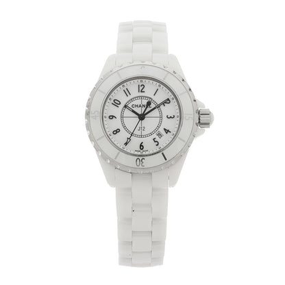 Chanel Stainless Steel Ceramic 33mm J12 Quartz Watch White 1 of 5