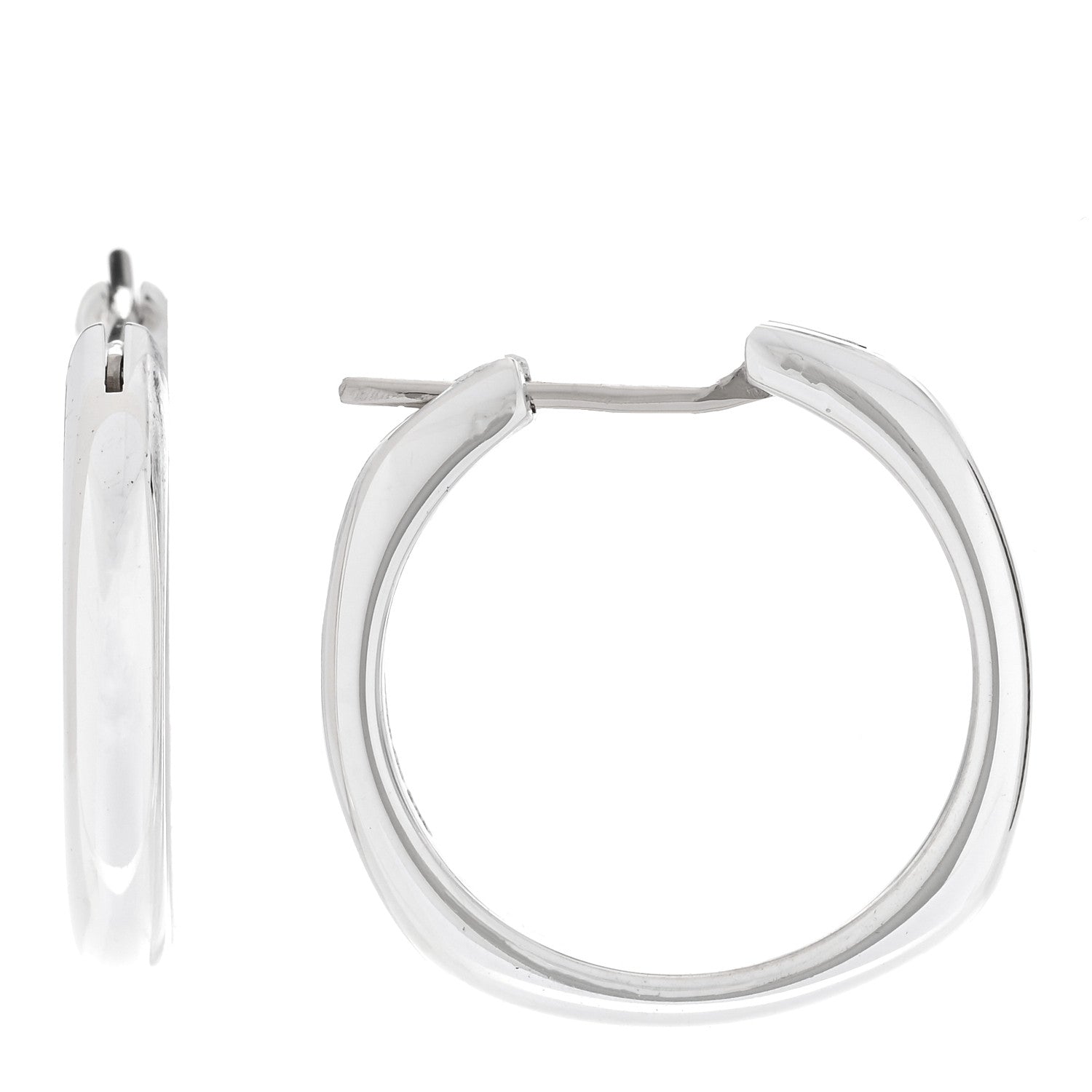 Tiffany Sterling Silver Square Cushion Hoop Earrings 1 of 5