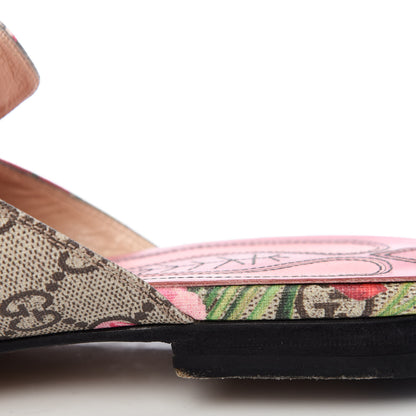 Gucci GG Supreme Monogram Blooms Womens Princetown Slippers 39.5 Beige Multicolor Dry Rose 9 of 9