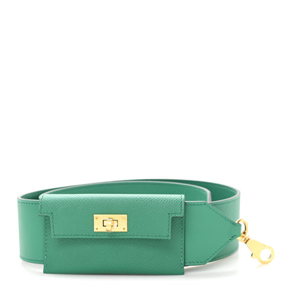Hermes Swift Epsom Pocket Kelly Shoulder Strap Vert Vertigo 1 of 5