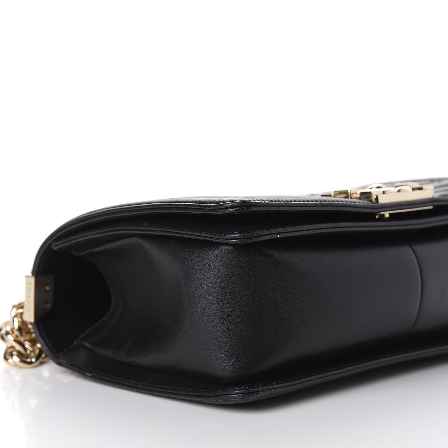 Chanel Lambskin Cotton Woven Medium Boy Flap Black 7 of 13