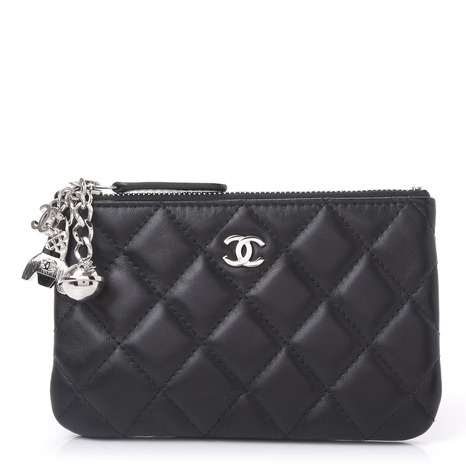 Chanel Lambskin Quilted Small Cosmo Cosmetic Case Black 1 of 10