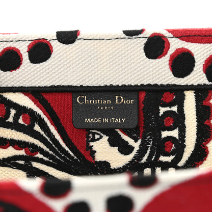 Christian Dior Canvas Embroidered Medium Cupidon Book Tote Latte Multicolor 6 of 10