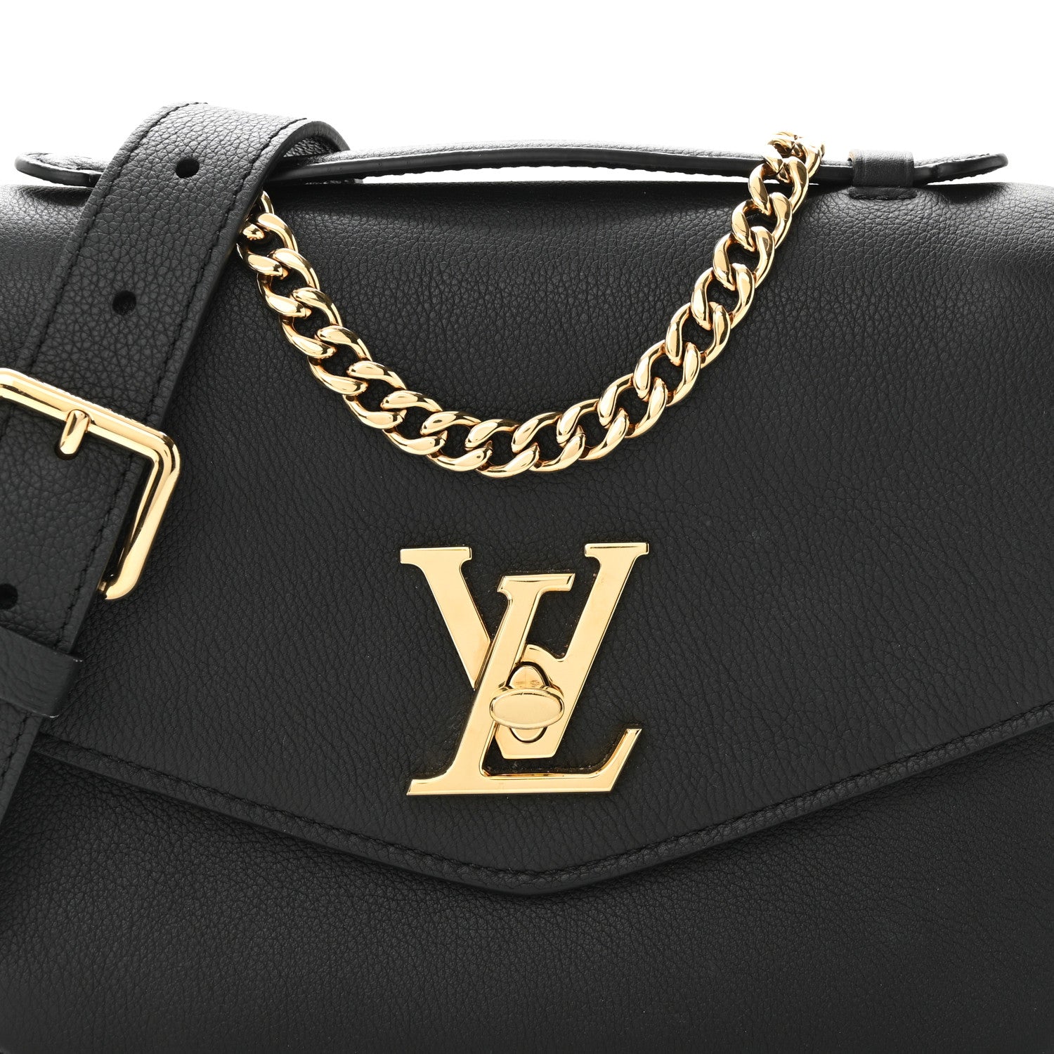 Louis Vuitton Grained Calfskin Lockme Oxford Black 7 of 9