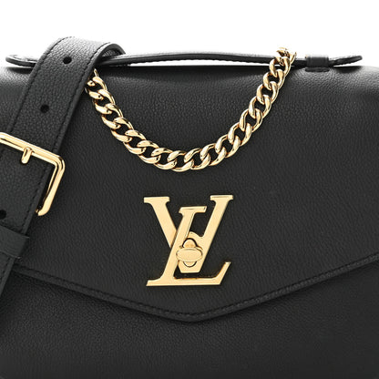 Louis Vuitton Grained Calfskin Lockme Oxford Black 7 of 9