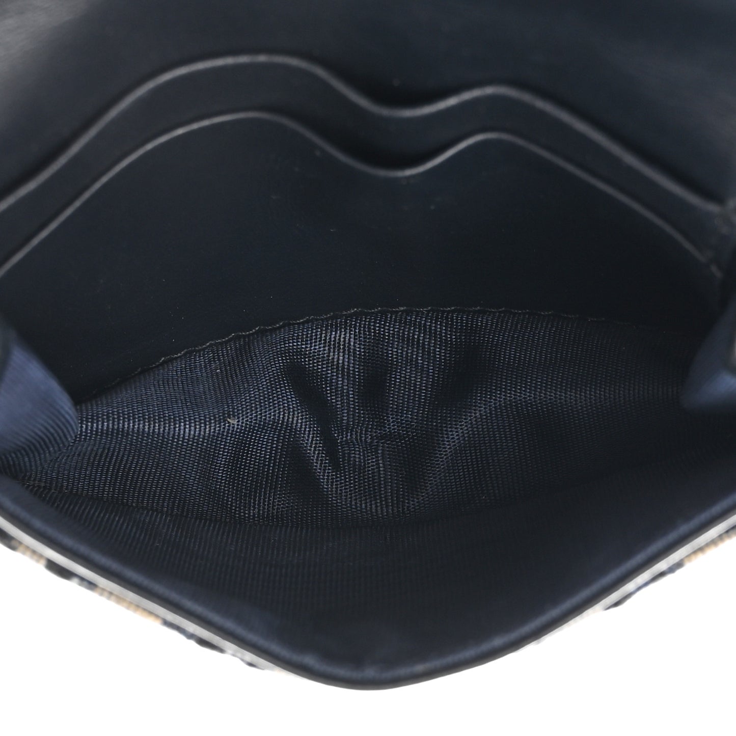 Oblique Saddle Card Holder Blue