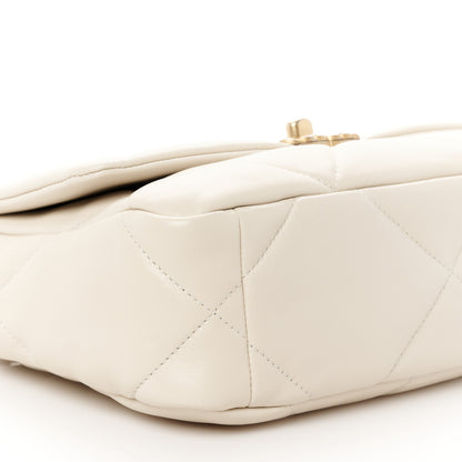 Chanel Lambskin Quilted Medium Chanel 19 Flap Light Beige 9 of 10