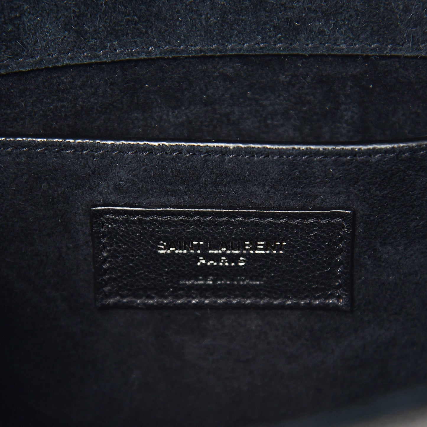 Metallic Grain De Poudre Medium Classic Monogram Kate Satchel Dark Lead