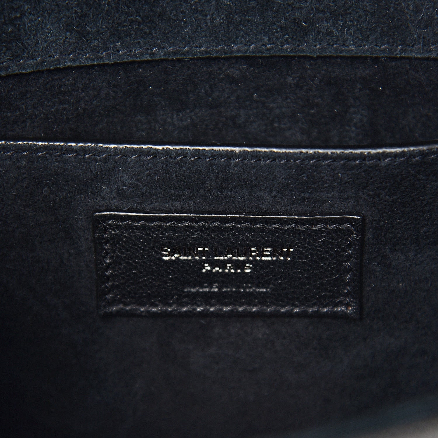 Saint Laurent Metallic Grain De Poudre Medium Classic Monogram Kate Satchel Dark Lead 5 of 8
