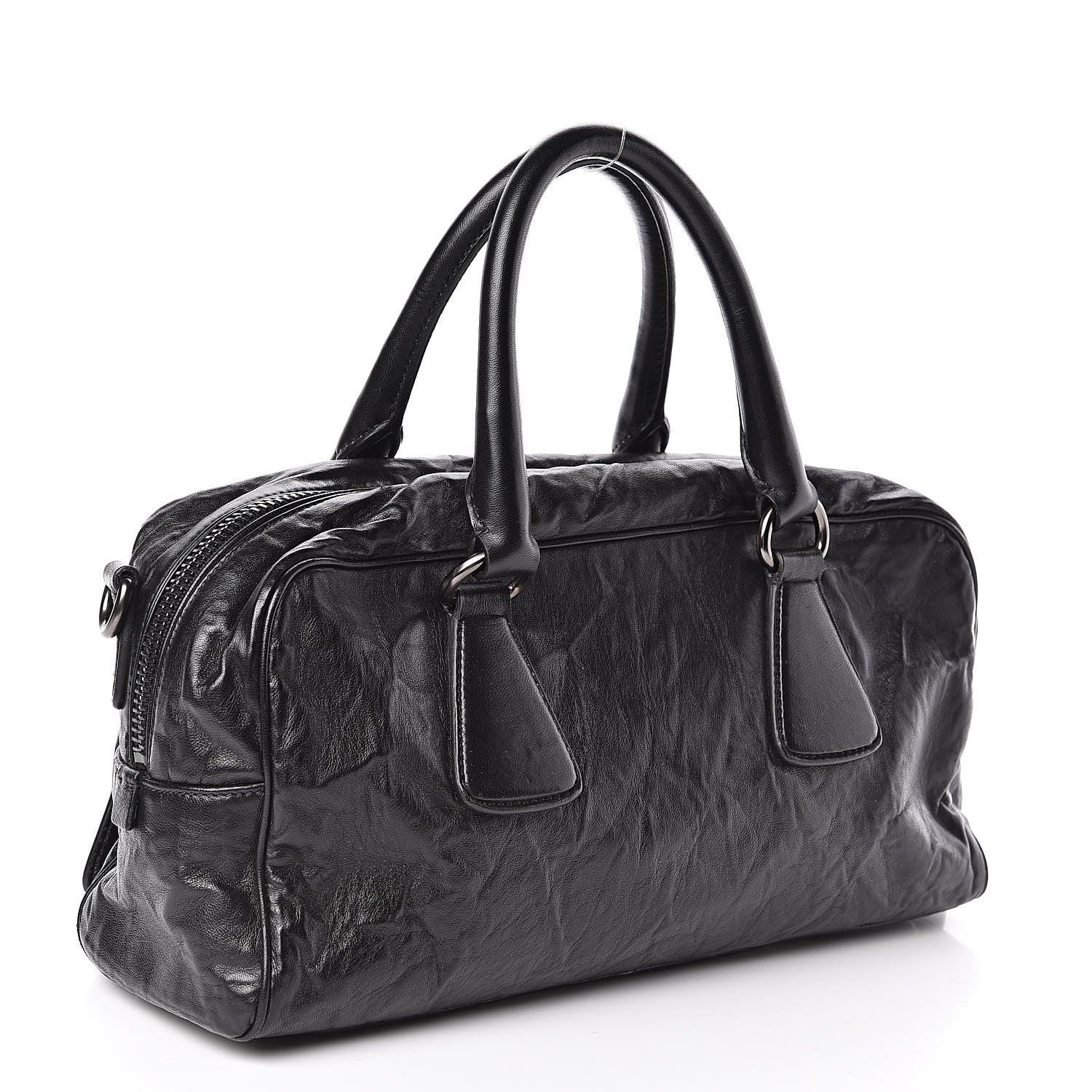 Prada Nappa Antique Bowler Black 3 of 10