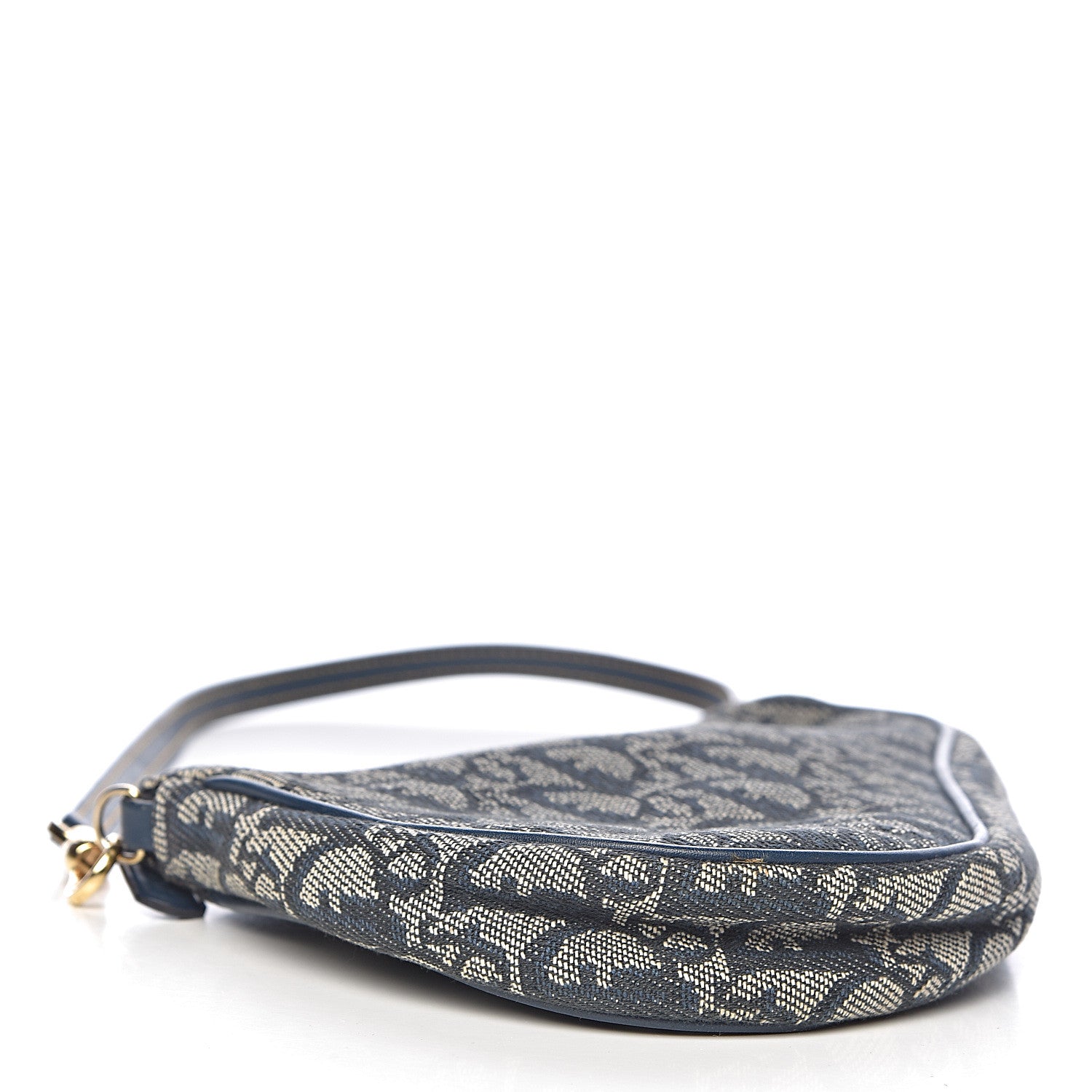 Christian Dior Monogram Mini Saddle Pochette Navy 4 of 9