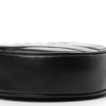 Saint Laurent Calfskin Matelasse Chevron Round Vinyle Camera Bag Black 10 of 10