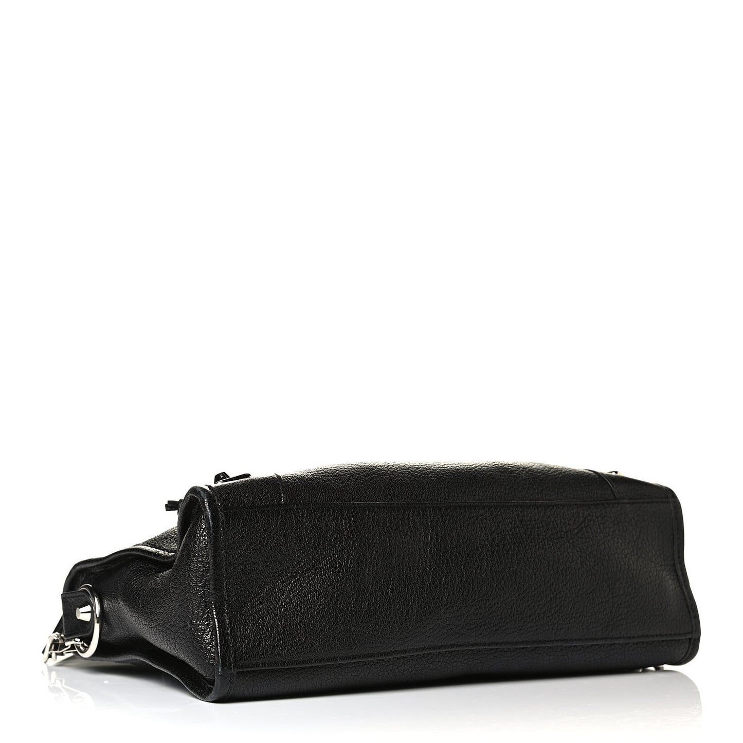 Chevre Silver Metallic Edge Hardware S City Black