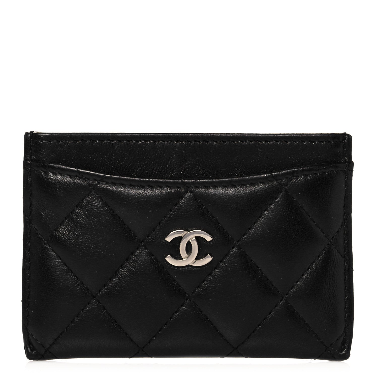 Chanel Lambskin Quilted Card Holder Black 1 of 10
