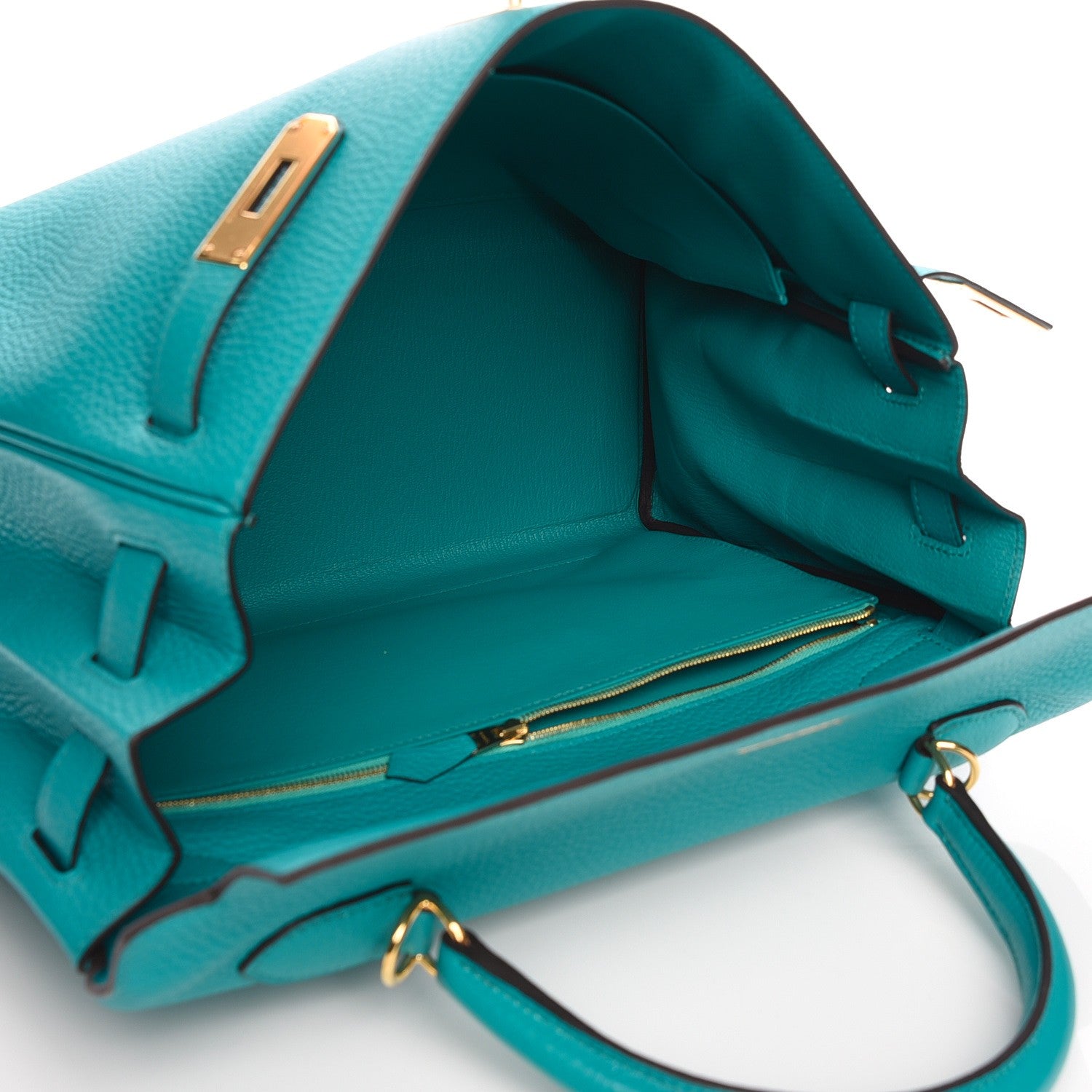 Hermes Taurillon Clemence Kelly Retourne 35 Bleu Paon 6 of 32